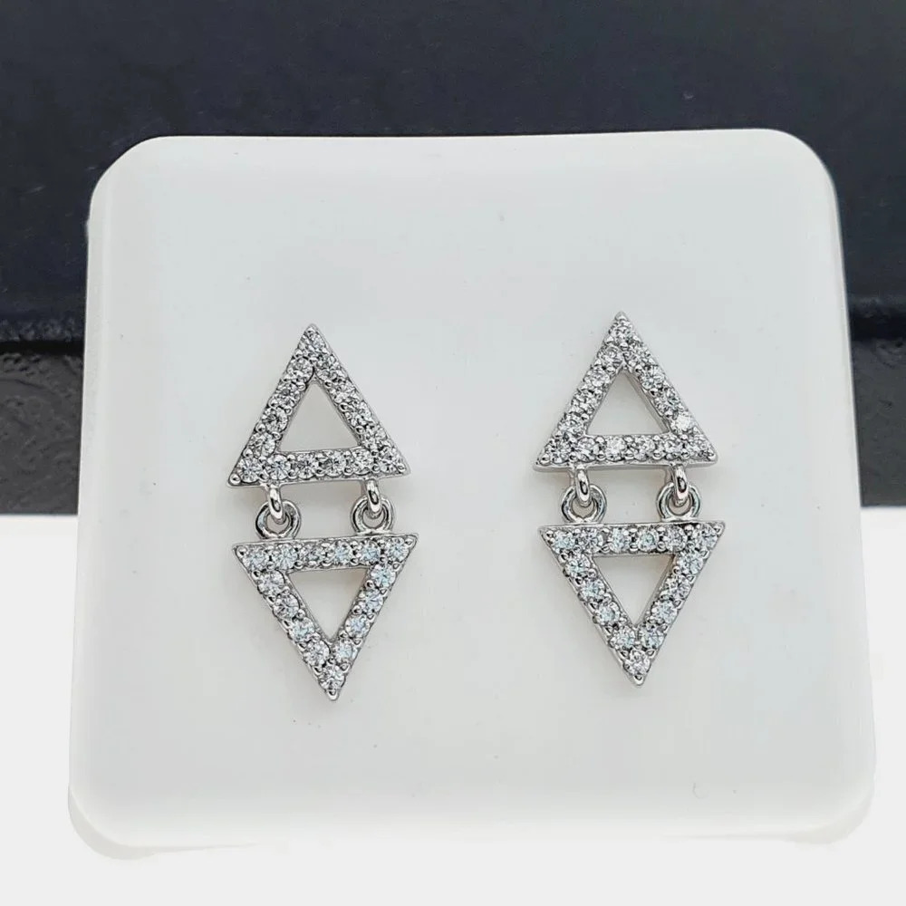 925 sterling silver luxury CZ earrings for women/girls, Best for RJUS2155